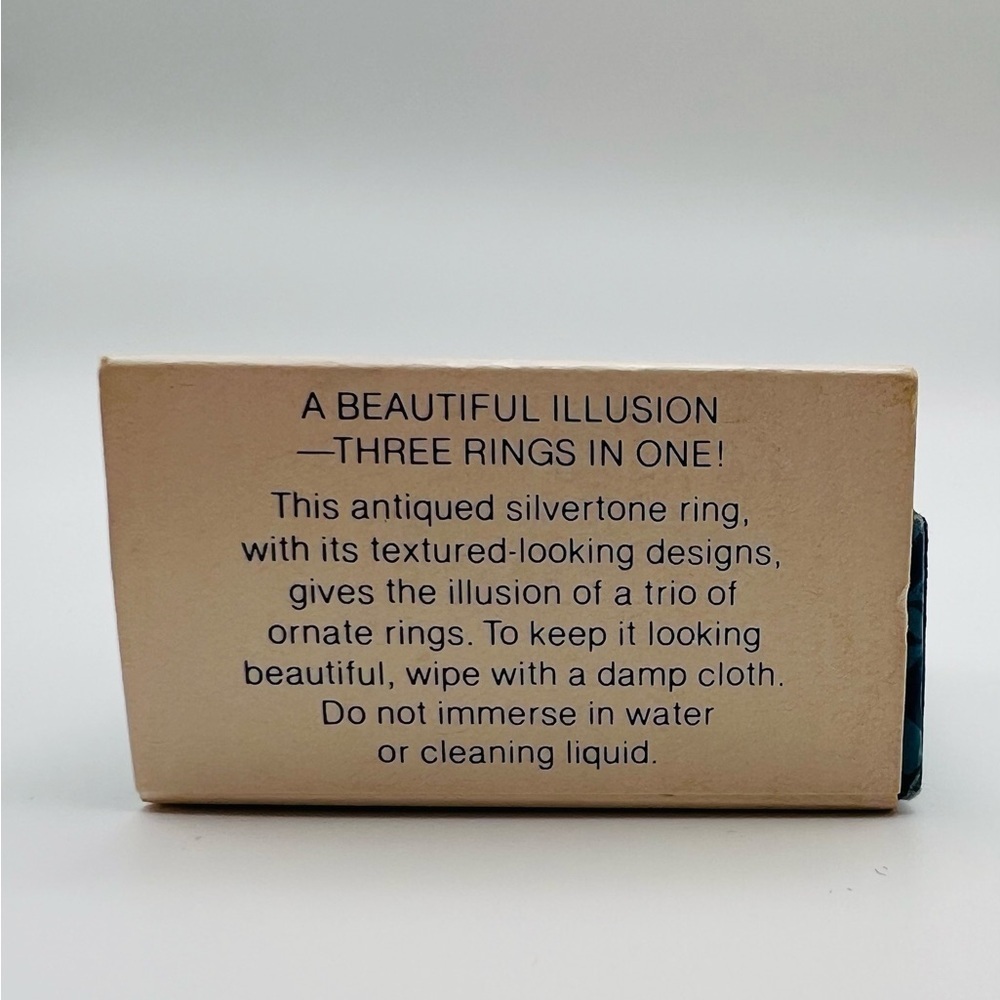 Vintage Avon Beautiful Illusion Ring Size 7 Silver Tone 1980 - Picture 4 of 5
